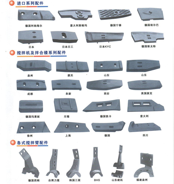 廣西南寧混凝土攪拌機(jī)，廣西南寧襯板、葉片、攪拌臂價(jià)格